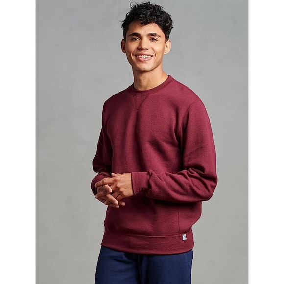 Russell Athletic Men's Dri-Power Fleece Sweatshirt, Maroon, Small - NWT - Picture 4 of 5